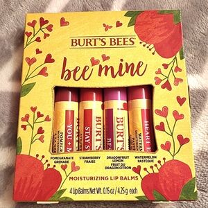 Burt's Bees Bee Mine Lip Balm Gift Set, 4 Personalized Lip Balms